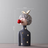 Nordic Bubble Girl Decoration Modern Resin Statue Home Decor Office Sculpture Home Livingroom Decor Gift For Girlfriend