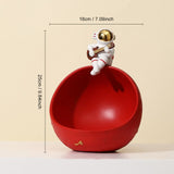 Xpoko Key Storage Resin Astronaut Figurine Storage Box Home Decor Art Sculpture Living Room Table Figurines Home Decor Gift Decorative