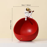 Xpoko Key Storage Resin Astronaut Figurine Storage Box Home Decor Art Sculpture Living Room Table Figurines Home Decor Gift Decorative