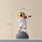 Creative Music Astronaut Figurines Resin Home Decor Nordic Miniature Statues Spaceman Sculptures Home Decoration Accessories