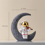 Creative Music Astronaut Figurines Resin Home Decor Nordic Miniature Statues Spaceman Sculptures Home Decoration Accessories