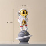 Creative Music Astronaut Figurines Resin Home Decor Nordic Miniature Statues Spaceman Sculptures Home Decoration Accessories