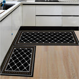 Bath Mat For Kitchen Nordic Style Water Absorption Home Decor Rugs Decoration Salon Carpet Black Delicate Area Floor