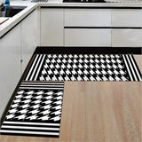 Bath Mat For Kitchen Nordic Style Water Absorption Home Decor Rugs Decoration Salon Carpet Black Delicate Area Floor