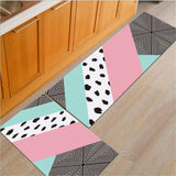 Bath Mat For Kitchen Nordic Style Water Absorption Home Decor Rugs Decoration Salon Carpet Black Delicate Area Floor