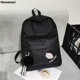 Back to school Homemari 2021 Shool Bag Backpack For Girls Cute Ring Bag Designer Travel Bags Laptop Backpack Women Notebook Patchwork Backpack