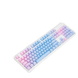 104 Keys Sunset Gradient Backlit Keycaps Thick PBT OEM Profile for Cherry MX Switches of Mechanical Keyboard with Key Puller