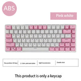 82 Keys Double Shot OEM Profile Keycap Pink Blue Orange White Color Matching Suitable For AK33 for Mechanical Keyboard