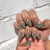Xpoko 24pcs Light Green Mid-length Ballet Wearable Fake Nails press on Fresh Suitable Girl Woman Summer Decoration Fingernail tips