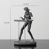 Resin Rock Band Statue Creative Home Decoration Nordic Figurine Living Room Office TV Cabinet Decor Gift For Boyfriend