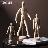 Home Decor Puppet Man Model Wooden Man Modern Living Room Office Desk Creative Home Decoration Accessories