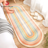 Bubble Kiss Oval Fluffy Carpets For Living Room Home Decor Rugs For Bedroom Cartoon Floor Mat Modern Kid Beside Bed Anti Slip