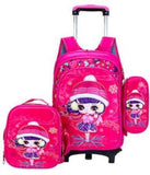 Back to school School wheeled backpack bag set  school Rolling backpack bag with wheels Children school Trolley backpack Bag for girls student