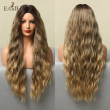 Xpoko DropShipping EASIHAIR Synthetic Wigs Long Wavy Wigs for Women Heat Resistant Cosplay Wig Natural Hair