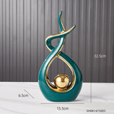 Home Decoration Modern Sculpture Abstract Modeling Ceramic Statue Decoration Living Room Bedroom Office Desk Decoration Gifts