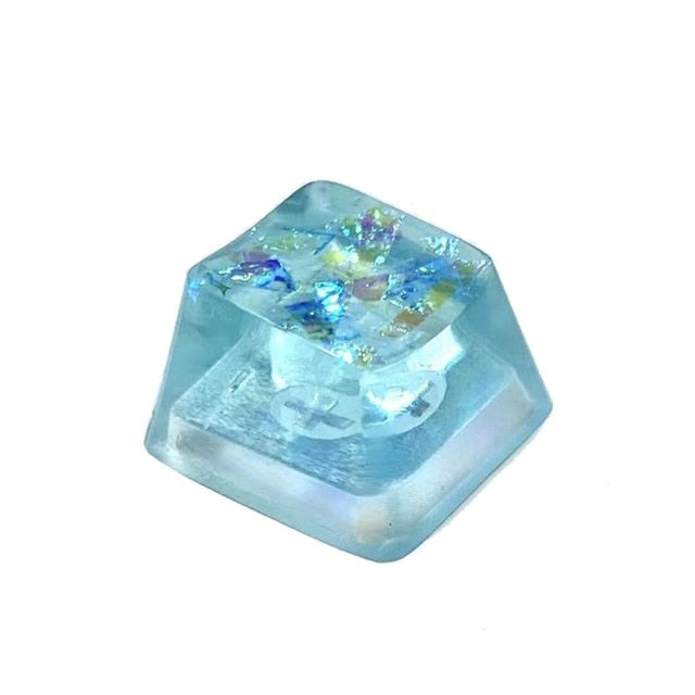 Handmade Customized OEM R4 Profile Resin Keycap for Cherry MX Switches Mechanical Keyboard RGB Translucent Resin Keycap