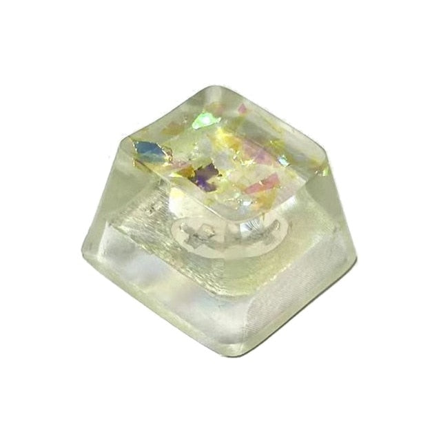 Handmade Customized OEM R4 Profile Resin Keycap for Cherry MX Switches Mechanical Keyboard RGB Translucent Resin Keycap