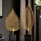 Nordic Iron Art Golden Leaf Ornaments Crafts Modern Home Decorations Living Room Wine Cabinet Porch Desktop Decoration Ornaments