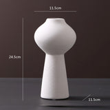 Japanese Ceramic Vase Art Modern Home Decoration Living Room Table Decoration Office Decor Minimalist White Ikebana Vases Gifts