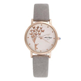 New Fashion Butterfly Women Watches 2021 Simple Brown Quartz Watch Vintage Leather Ladies Wristwatches Drop Shipping Clock