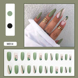 Detachable Butterfly Rhinestone Ballerina False Nails Wearable Long Coffin Fake Nails Full Cover Nail Tips With Glue 24pcs/Box