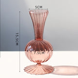 INS Creative Glass Vase Nordic Home Decorative Vase Hydroponic Terrarium Arrangement Container Table Mini Flower Vases Gifts