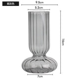 INS Creative Glass Vase Nordic Home Decorative Vase Hydroponic Terrarium Arrangement Container Table Mini Flower Vases Gifts