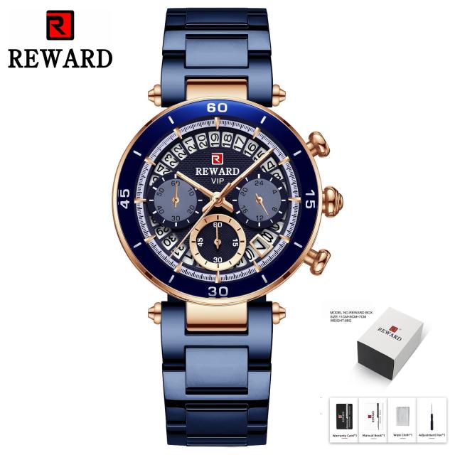 Hot Reward Women&#39;s Wristwatch Fashion Waterproof Travel Date Timepiece Girls Watch Casual Wrist Watch for Women Quartz Watches
