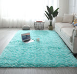 Nordic Plush Carpets For Living Room 3.5cm Long Pile PV Velvet Fluffy Bedroom Rugs Home Decor Soft White Floor Mat