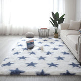 Nordic Plush Carpets For Living Room 3.5cm Long Pile PV Velvet Fluffy Bedroom Rugs Home Decor Soft White Floor Mat