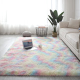 Nordic Plush Carpets For Living Room 3.5cm Long Pile PV Velvet Fluffy Bedroom Rugs Home Decor Soft White Floor Mat