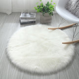 Super Soft Round Fur Rugs Fluffy Shaggy Carpets Nordic Bedroom Floor Mat Long Pile Home Decor Kid Room Rugs  Furry Rug