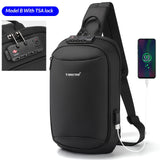 New Men Bag USB Charging Chest Bag RFID High Quality Splashproof Chest Bag Outdoor Male Bags 9.7inch Ipad Messenger Bags