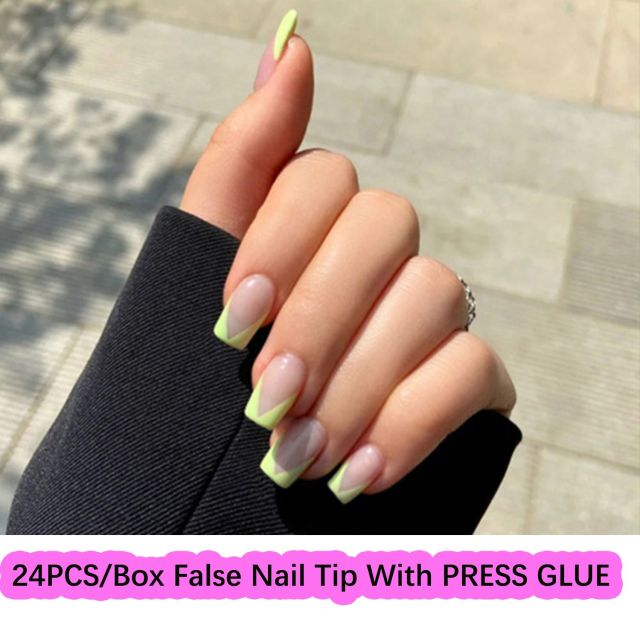 24pcs Detachable Taro Mud Purple Pearl False Nails Wearable Fake Nails Full Cover Nail Tips press on nails fake nail with design
