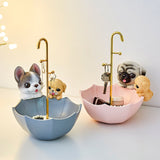Nordic Storage Basket Dog Resin Animal Model Cute Sundries Key Candy Storage Resin Embellishments Children&#39;s Bedroom Decor Gifts