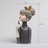 Creative Girl Sculpture Nordic Home Decoration Resin Statue Living Room Bedroom Decor Accessories Statues for Decoration Gifts