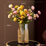 Modern Home Decor Glass Vase Metal Vase Decoration Household Table Decoration Living Room Office Decortion Terrarium Decor Gifts