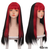 Long Straight Wigs Bangs Cosplay Wigs For Women Black Golden Gray Party Lolita False Hair Wigs