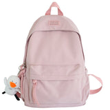 Cute Girl Pink School Bags Women Cool College Student Backpack Kawaii Female Fashion Bag Waterproof Nylon Ladies Backpack Trendy