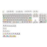 128 Keys/set White colour Dots Keycaps Cherry Profile PBT Key Caps For MX Switch Mechanical Keyboard Dye Sublimation ISO Key Cap
