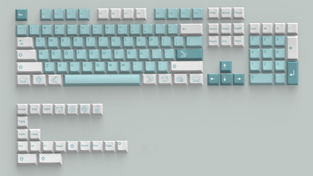 Xpoko 1 Set Iceberg Darling Keycaps PBT Dye Sublimation Key Caps For MX Switch Mechanical Keyboard Cherry Profile