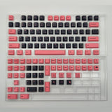 128 Keys PBT Black Pink Keycap Cherry Profile DYE-SUB Punk Personalized Keycaps For Cherry MX Switch Mechanical Keyboard