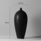 Japanese Style Minimalism Flower Vases Ceramic Vase Nordic Home Decor Desktop Vase Decoration Accessories Black and White Crafts