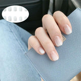 Fashion 24pcs French Nails For Women Simple Pink Ins Style Fake Nails Acrylic fake Full Tips False press on nail-1