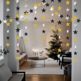 4M Twinkle Star Paper Garland Baby Shower Decorations for Home Boy Girl First Birthday Party DIY Wedding Decor Christmas Props