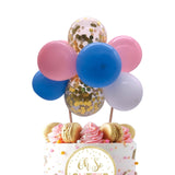 Xpoko 10pcs Balloon Cake Topper Cloud Shape Confetti Balloon Birthday Party Dessert Decoration Baby Shower Wedding Decor Cake supplies