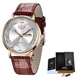 Brand Women Watches Ultra-thin Luxury Quartz Watch Fashion Ladies Clock Stainless Steel Waterproof Calendar Week Wristwatch