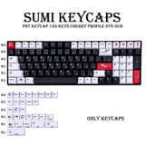 PBT Keycap 129 Key Cherry Profile DYE-SUB SUMI Personalized Keycaps For Cherry MX Switch Mechanical Keyboard