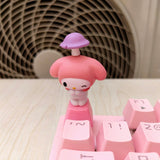 Personalized Cartoon Kawaii Keycap Pink Stereo Cute Custom Cherry Mx Mechanical Keyboard Keycaps PBT R4 Single Diy Key Cap Anime