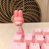 Personalized Cartoon Kawaii Keycap Pink Stereo Cute Custom Cherry Mx Mechanical Keyboard Keycaps PBT R4 Single Diy Key Cap Anime